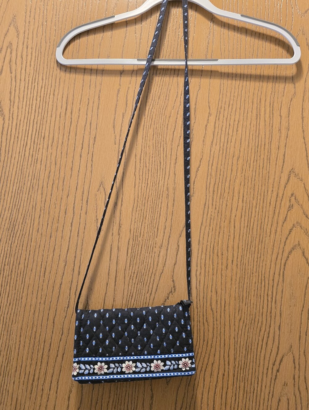 Vera Bradley Quilted Strap Crossbody in "Alpine Black" Pattern